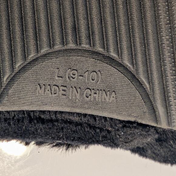 NORDSTROM BP Plush Faux Fur Open Toe Slippers Women's Large (9-10) - Picture 9 of 12